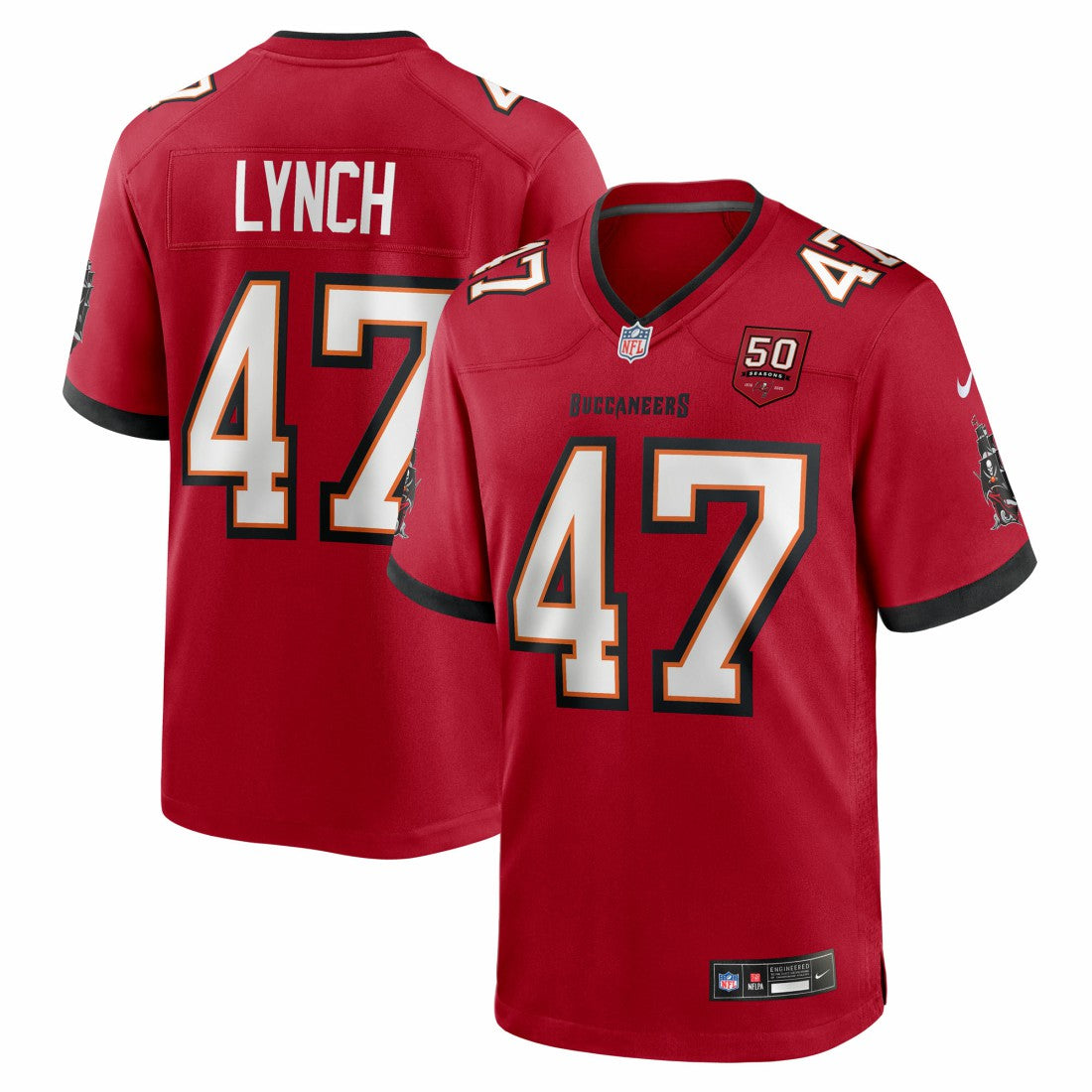 John Lynch Tampa Bay Buccaneers 50th Anniversary Team Game Jersey - Red | Nike online