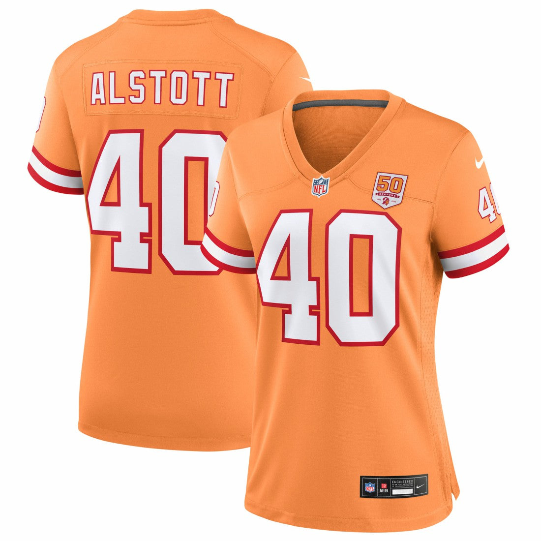 Mike Alstott Tampa Bay Buccaneers Women's 50th Season Game Jersey - Creamsicle | Nike on sale