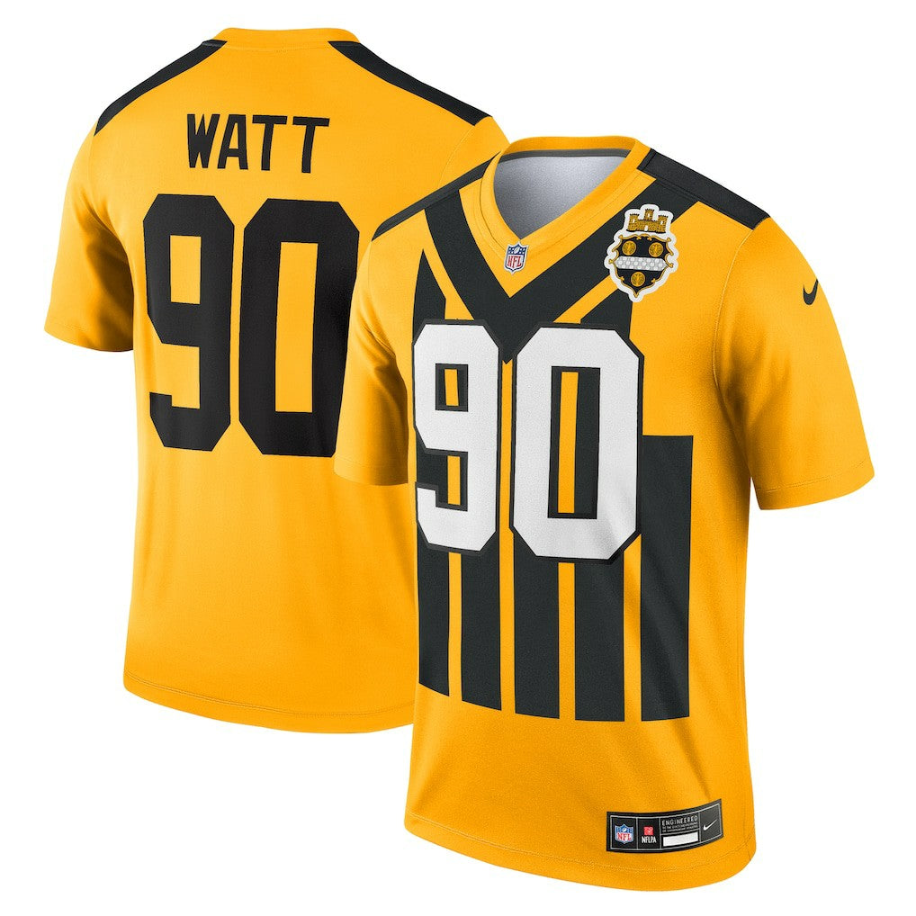 T.J. Watt Pittsburgh Steelers Alternate 1933 Throwback Legend Player Performance Top - Gold | Nike outlet