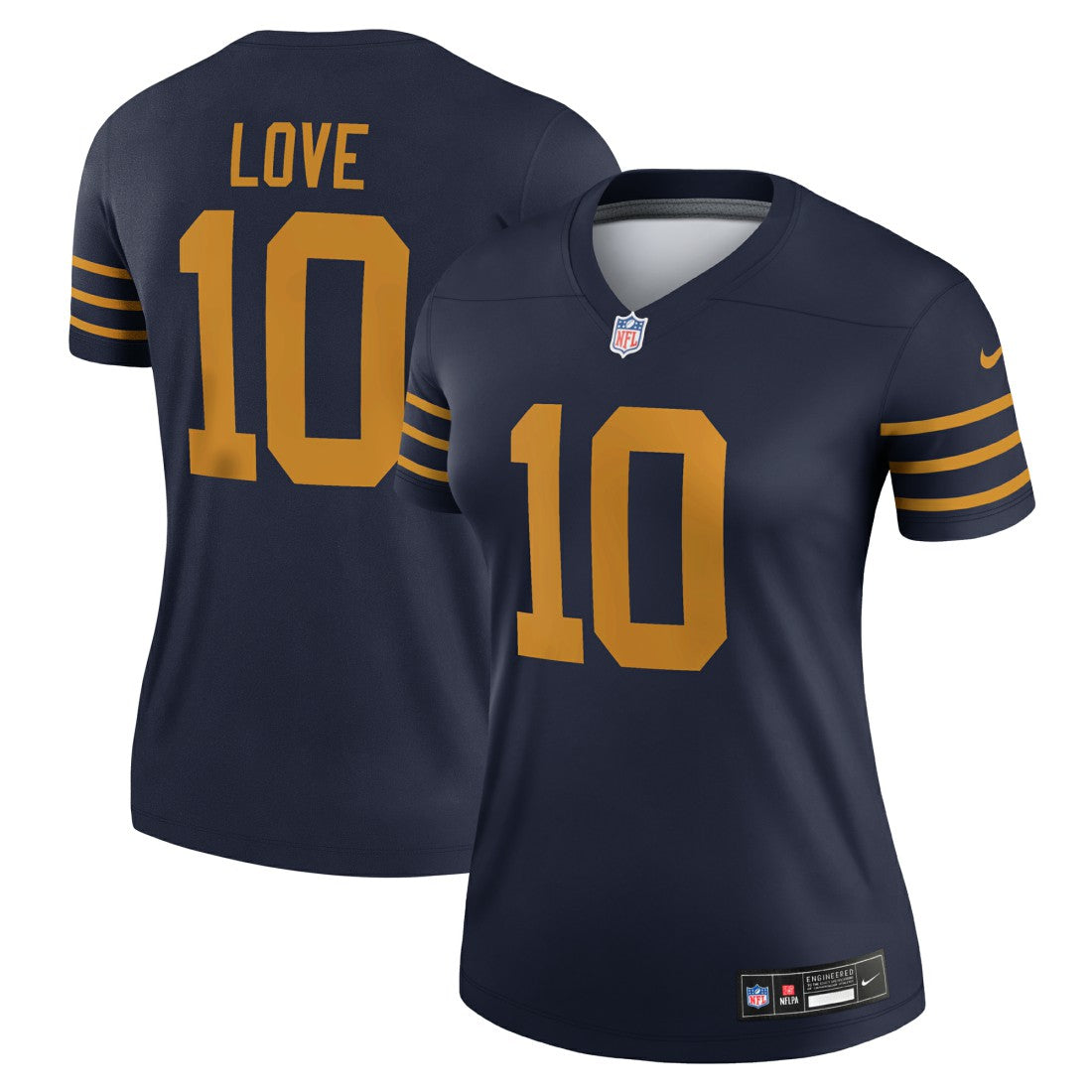 Jordan Love Green Bay Packers Women's The 1923 Classic Legend Player Dri-FIT Top - Navy | Nike online