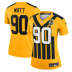 T.J. Watt Pittsburgh Steelers Women's Alternate 1933 Throwback Legend Player Performance Top - Gold | Nike discount