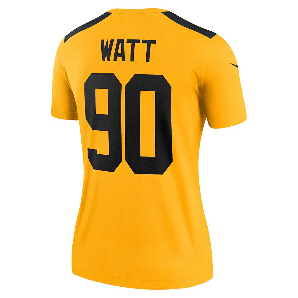 T.J. Watt Pittsburgh Steelers Women's Alternate 1933 Throwback Legend Player Performance Top - Gold | Nike discount