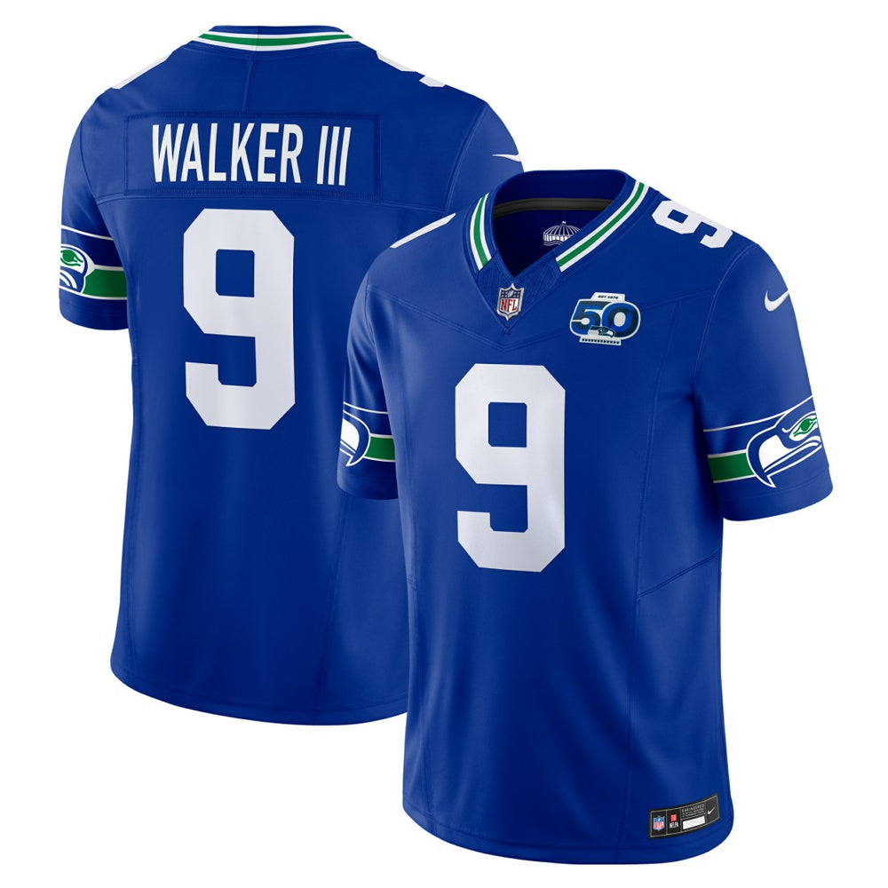 Kenneth Walker III Seattle Seahawks 50th Season Vapor F.U.S.E. Limited Jersey - Royal | Nike online