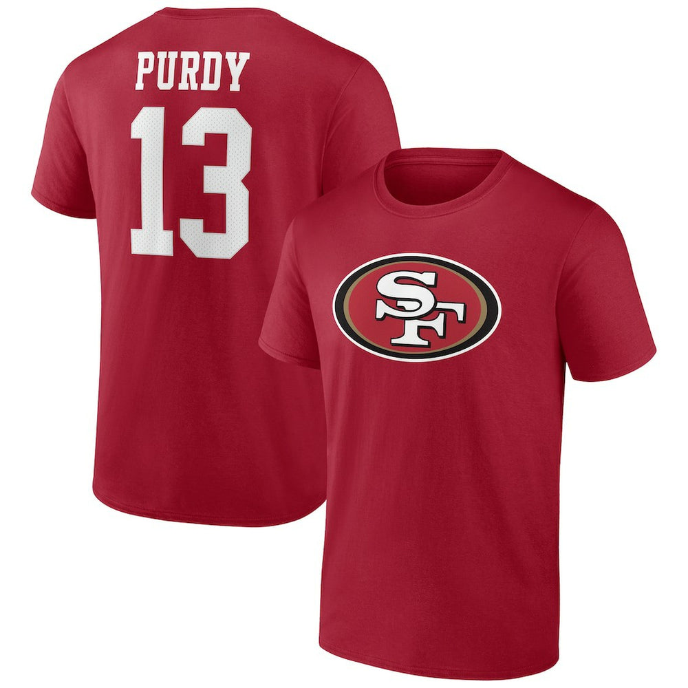 Brock Purdy San Francisco 49ers Player Icon T-Shirt - Scarlet online