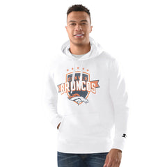 Denver Broncos Starter Vintage Pullover Hoodie - White outlet