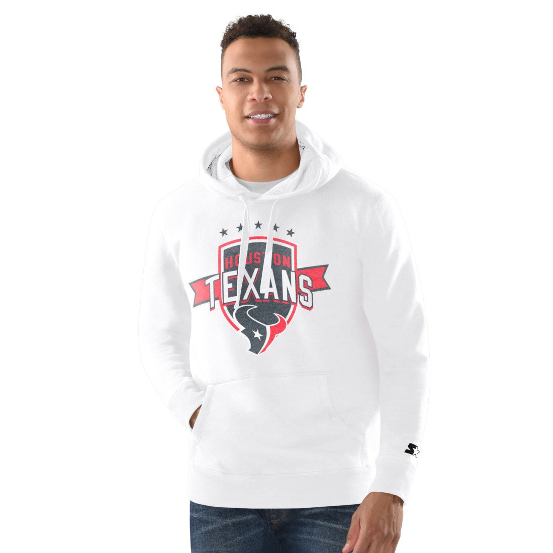 Houston Texans Starter Vintage Pullover Hoodie - White sale