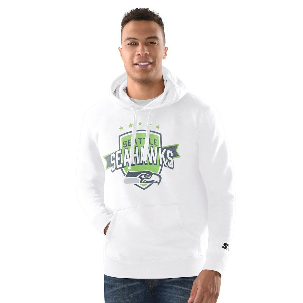 Seattle Seahawks Starter Vintage Pullover Hoodie - White online