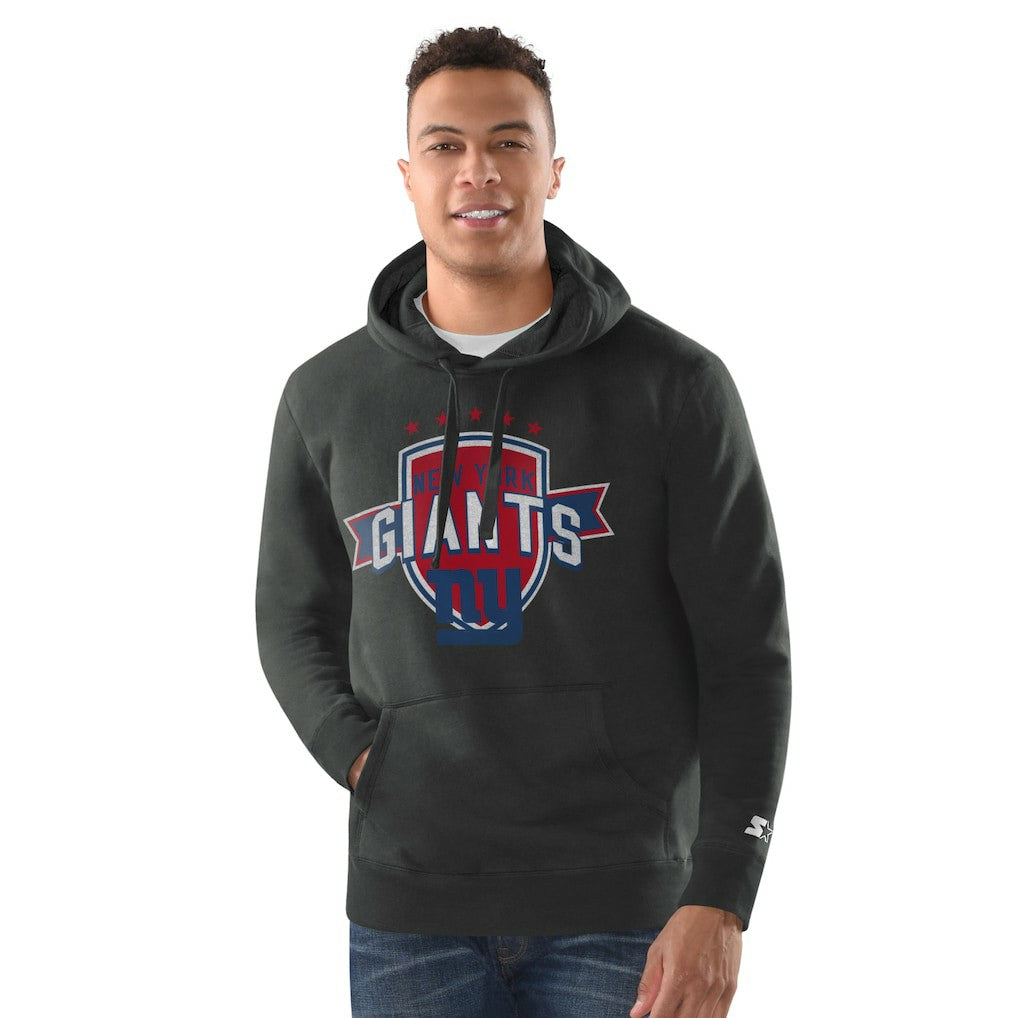 New York Giants Starter Vintage Pullover Hoodie - Charcoal outlet