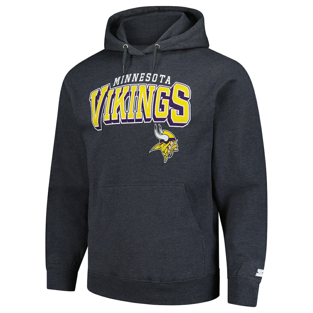 Minnesota Vikings Starter Vintage Pullover Hoodie - Charcoal discount