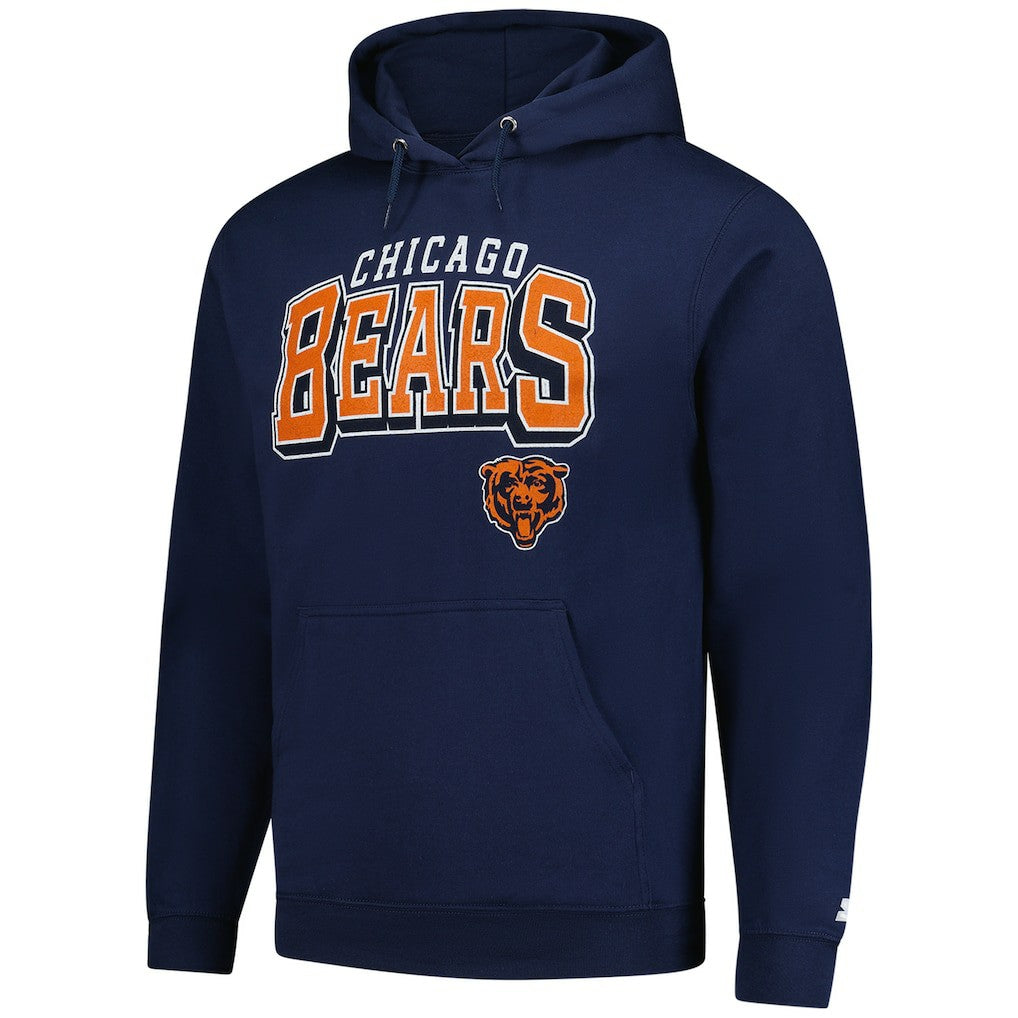 Chicago Bears Starter Vintage Pullover Hoodie - Navy discount