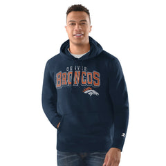 Denver Broncos Starter Vintage Pullover Hoodie - Navy cheap