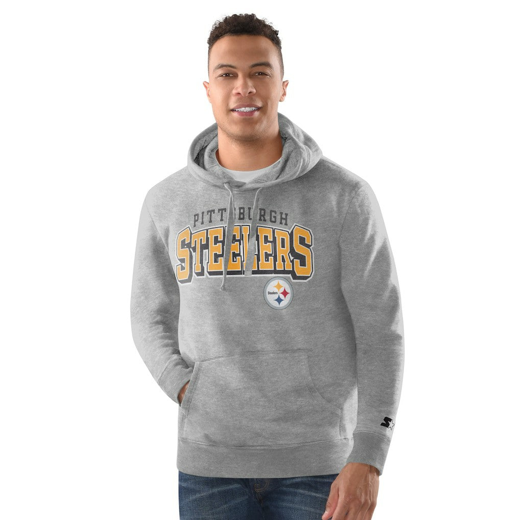 Pittsburgh Steelers Starter Vintage Pullover Hoodie - Heather Gray online
