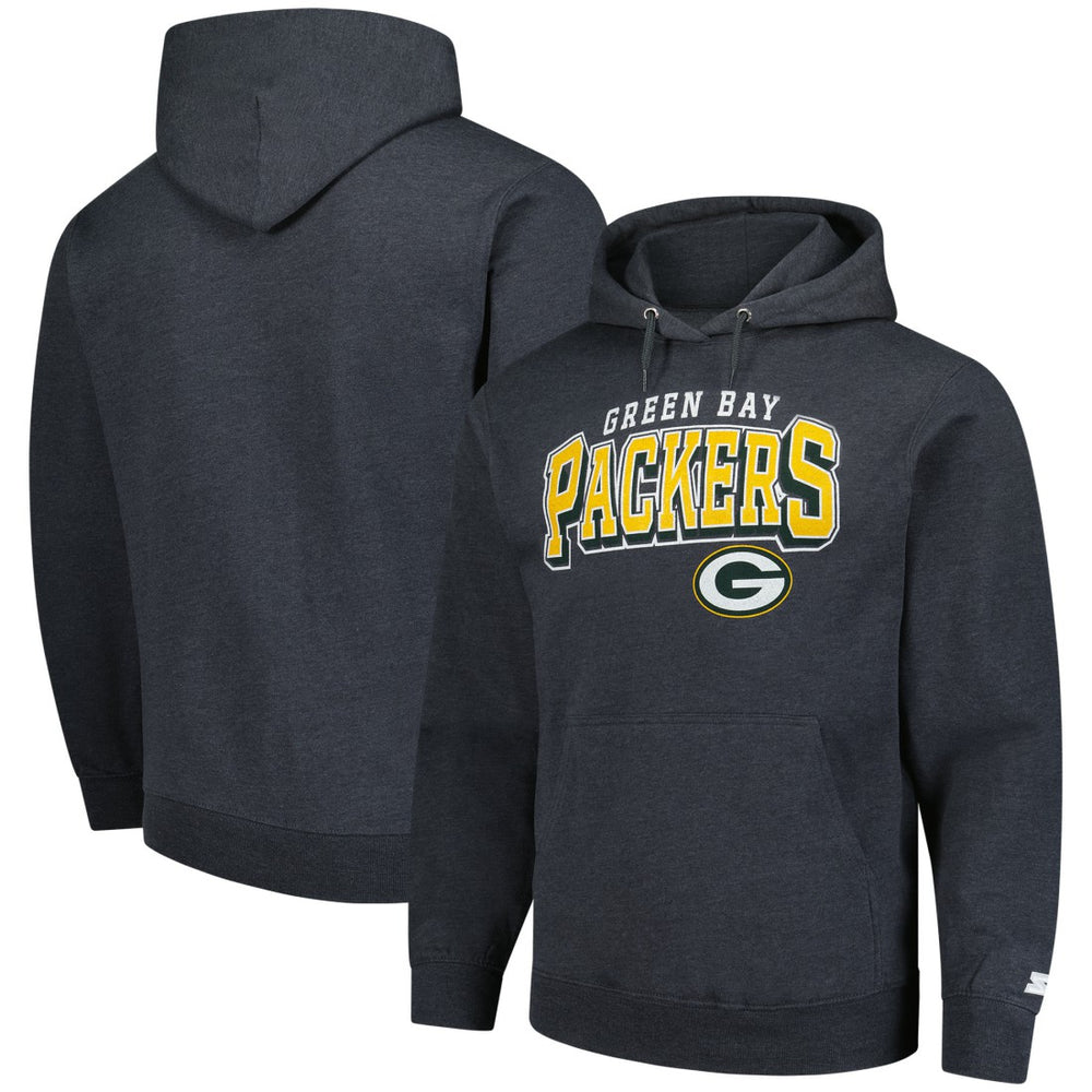 Green Bay Packers Starter Vintage Pullover Hoodie - Charcoal cheap