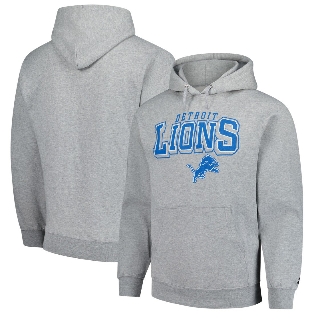 Detroit Lions Starter Vintage Pullover Hoodie - Heather Gray discount