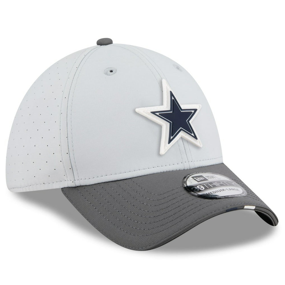 Dallas Cowboys New Era 2025 NFL Training Camp 39THIRTY Flex Hat - Gray/Graphite online