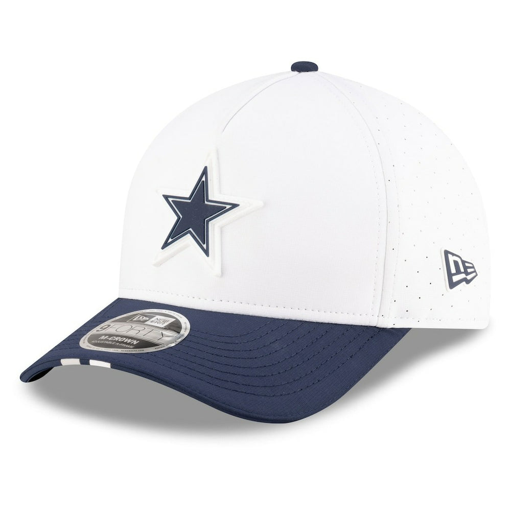 Dallas Cowboys New Era 2025 NFL Training Camp A-Frame 9FORTY Adjustable Hat - White/Navy on sale