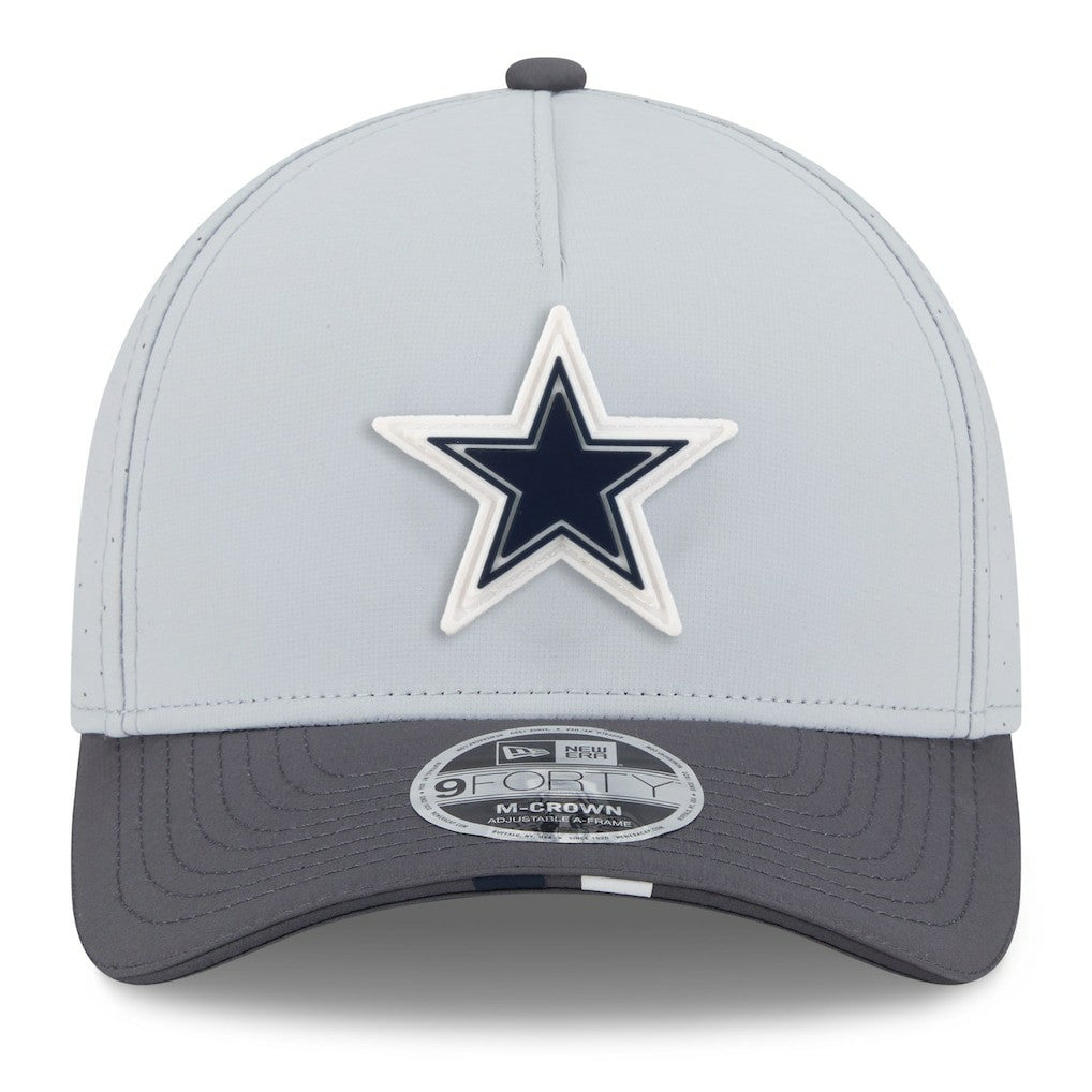 Dallas Cowboys New Era 2025 NFL Training Camp A-Frame 9FORTY Adjustable Hat - Gray/Graphite discount