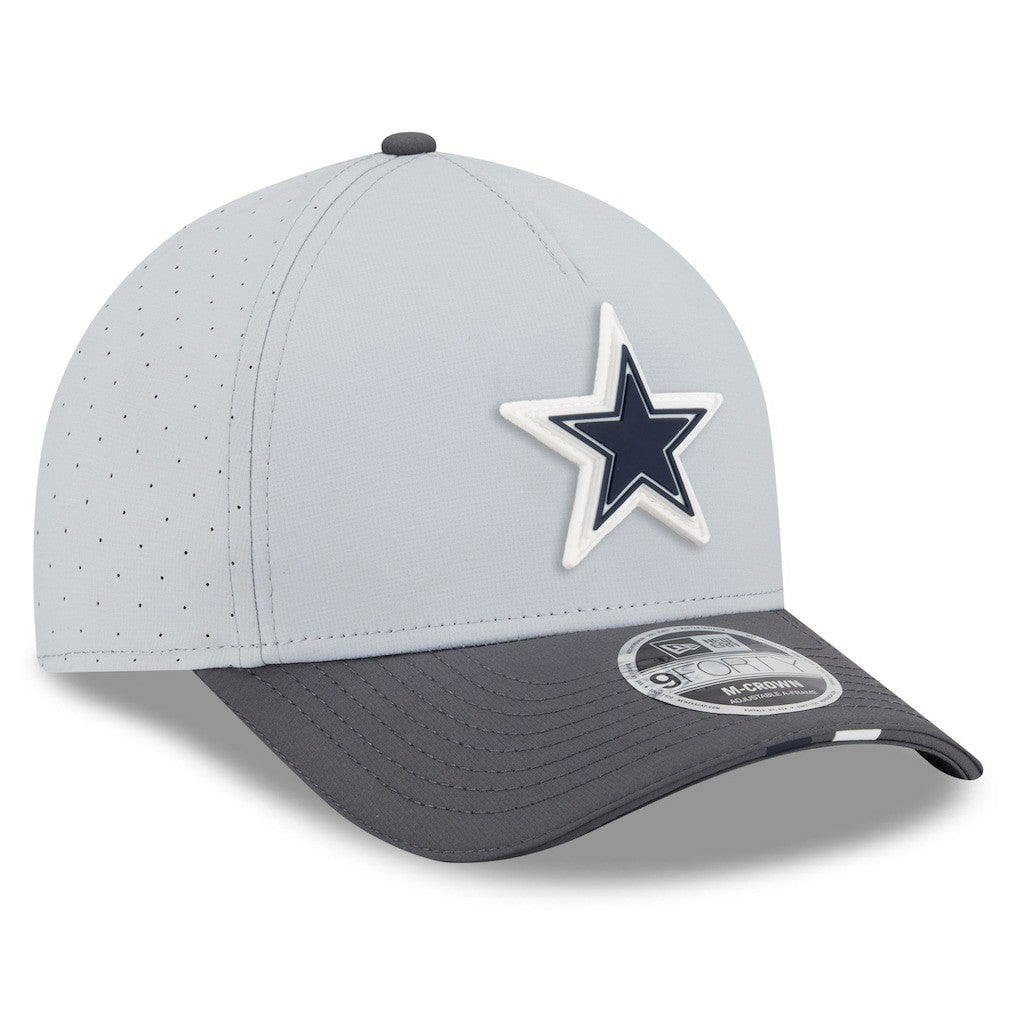 Dallas Cowboys New Era 2025 NFL Training Camp A-Frame 9FORTY Adjustable Hat - Gray/Graphite discount