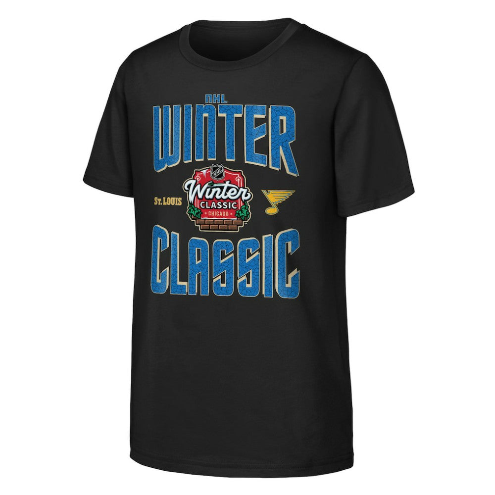 St. Louis Blues Youth 2025 NHL Winter Classic Game Day T-Shirt Black