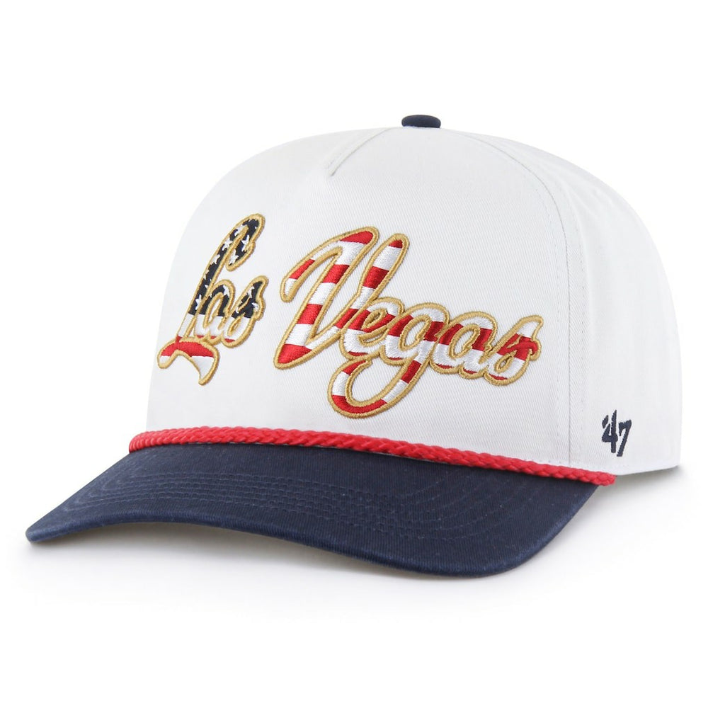 Las Vegas Raiders '47 Patriotic Overhand Hitch Adjustable Hat - White on sale