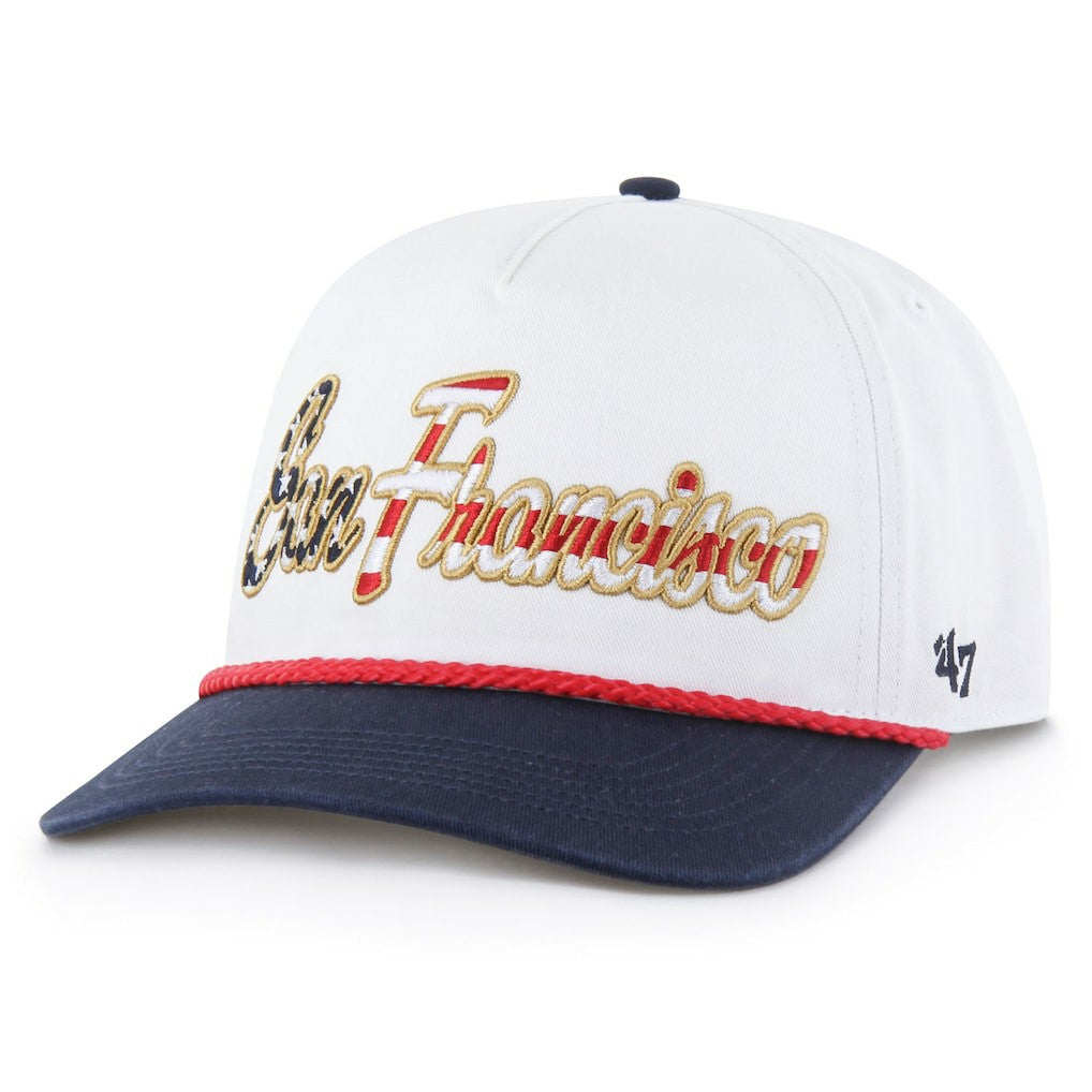 San Francisco 49ers '47 Patriotic Overhand Hitch Adjustable Hat - White on sale