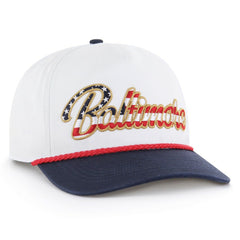 Baltimore Ravens '47 Patriotic Overhand Hitch Adjustable Hat - White for sale