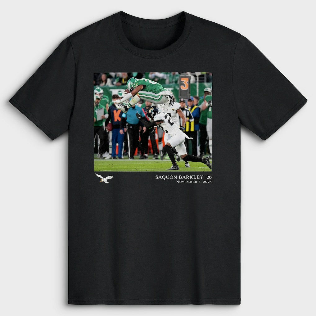 Saquon Barkley Philadelphia Eagles NFL Flash Features Week 9 T-Shirt - Black online
