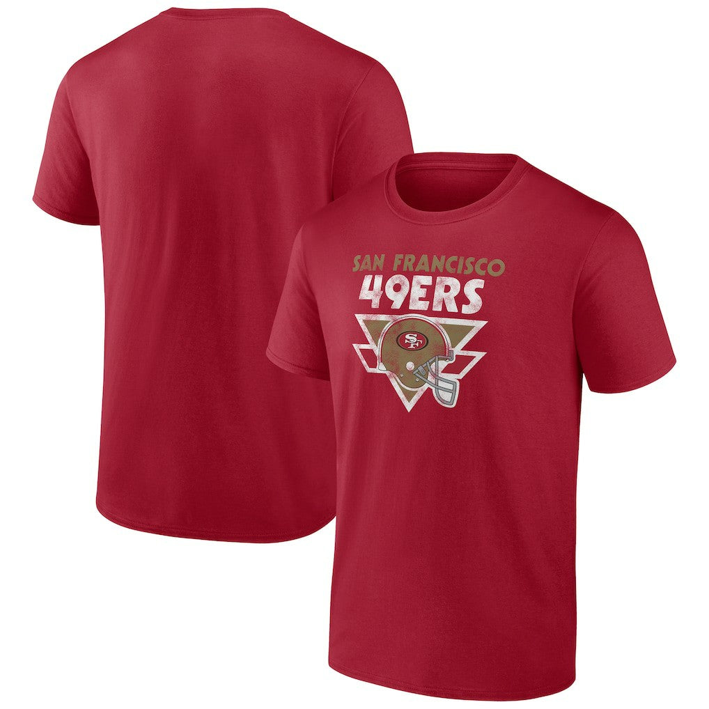 San Francisco 49ers Retro Helmet T-Shirt - Scarlet sale