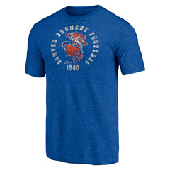 Denver Broncos Vintage Tri-Blend T-Shirt - Royal outlet