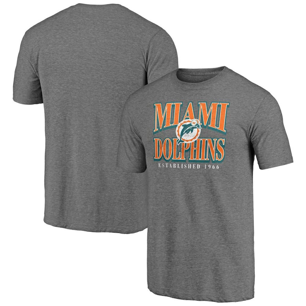 Miami Dolphins Vintage Tri-Blend T-Shirt - Heather Gray discount