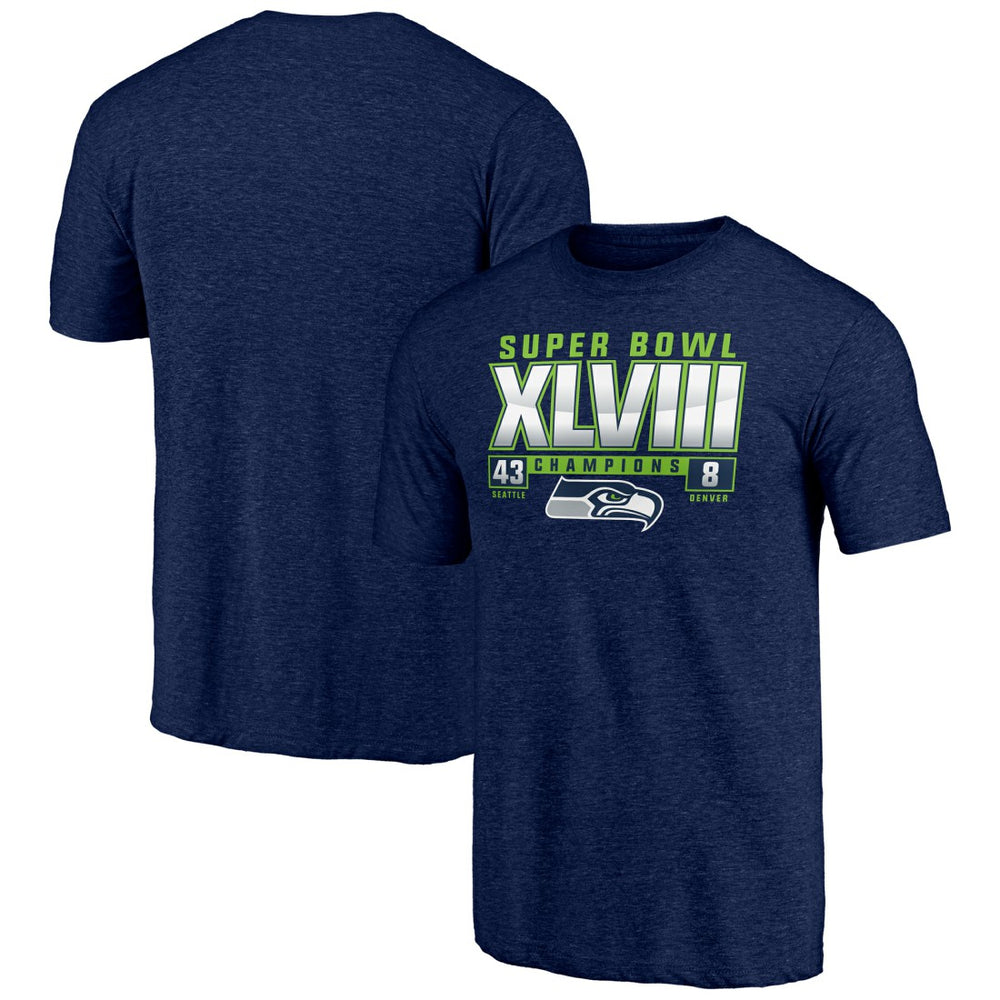 Seattle Seahawks Vintage Tri-Blend T-Shirt - College Navy discount