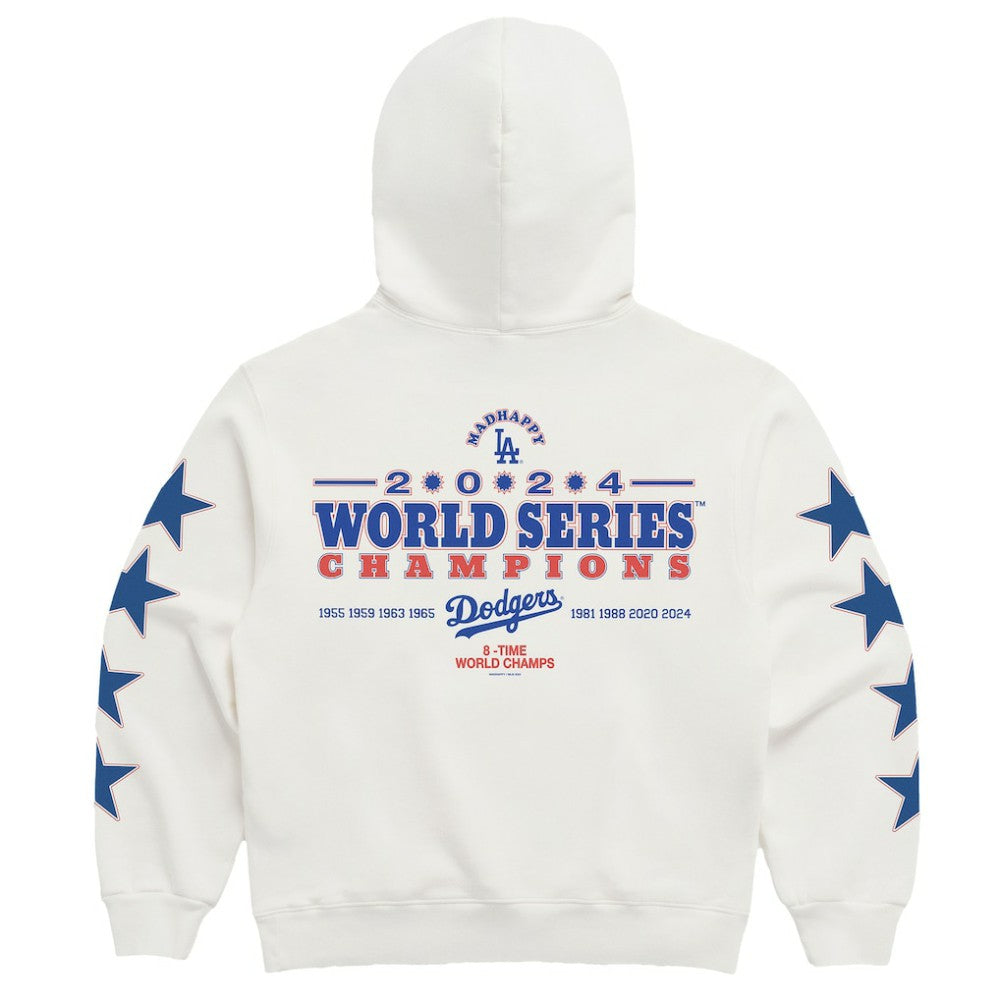 Los Angeles Dodgers Madhappy 2024 World Series Champions Star Pullover Hoodie - White