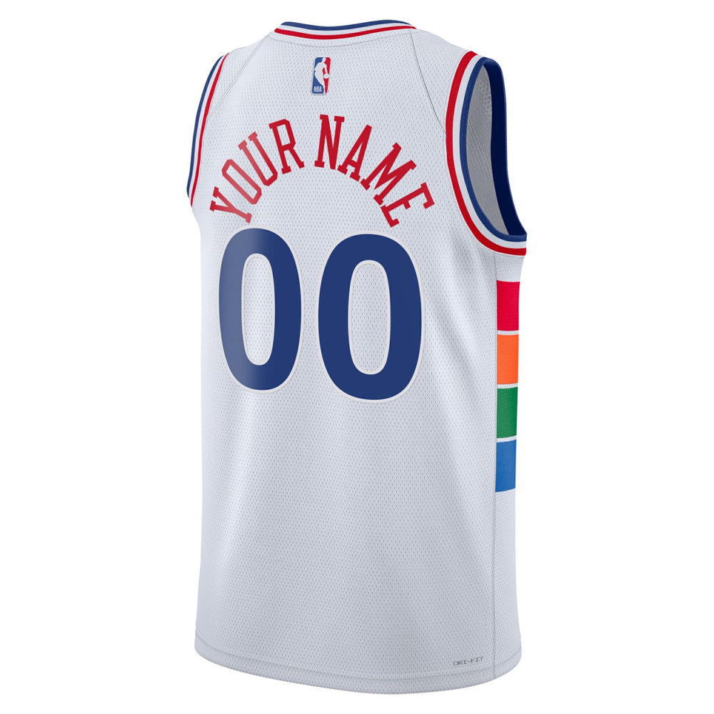 Philadelphia 76ers Unisex 2024/25 Custom Swingman Jersey - City Edition - White | Nike sale