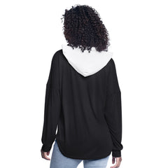 Miami Heat G-III 4Her by Carl Banks Women's Bench Player Oversized Long Sleeve Hooded Top - Black on sale