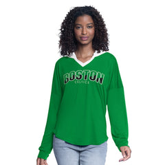 Boston Celtics G-III 4Her by Carl Banks Women's Bench Player Oversized Long Sleeve Hooded Top - Kelly Green outlet
