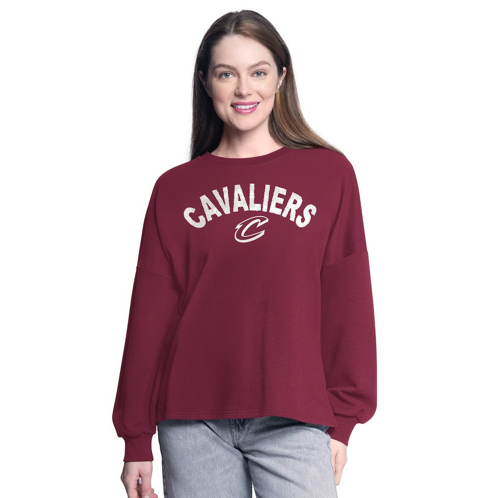 Cleveland Cavaliers G-III 4Her by Carl Banks Women's Athletic Pullover Sweatshirt sale - Wine for sale