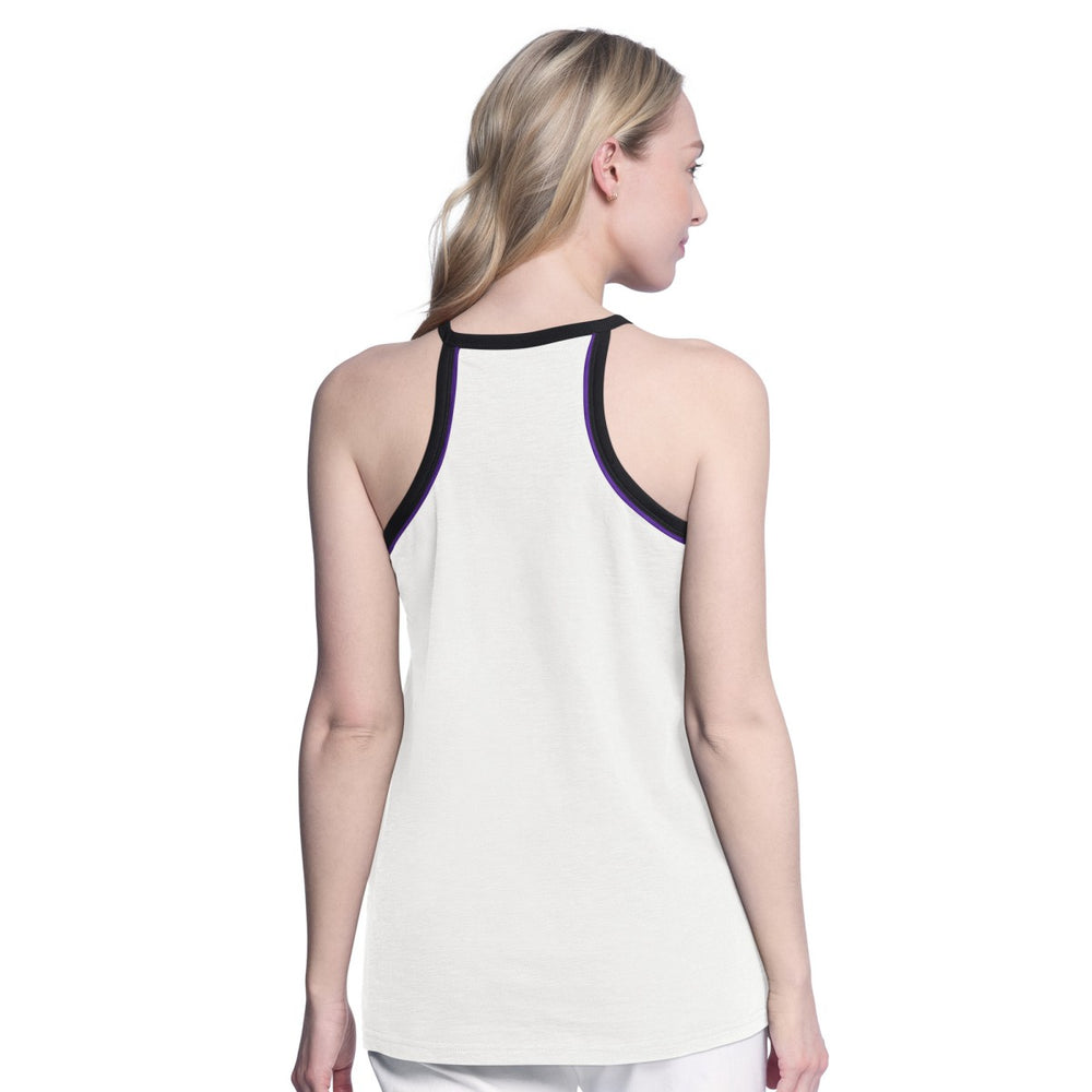 Sacramento Kings G-III 4Her by Carl Banks Women's Curveball Racerback Scoop Neck Slub Tank Top - White cheap