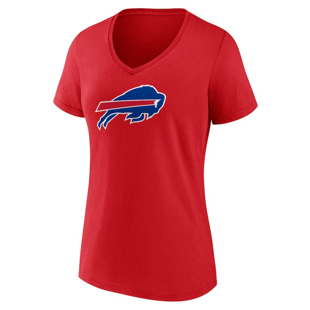 Buffalo Bills Women's Primary Logo V-Neck T-Shirt - Red on sale