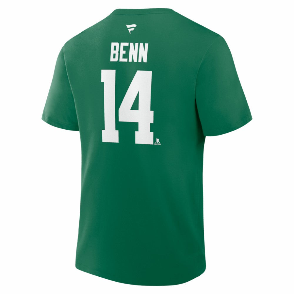 Jamie Benn Dallas Stars Fanatics Captain Authentic Stack Name & Number T-Shirt Kelly Green