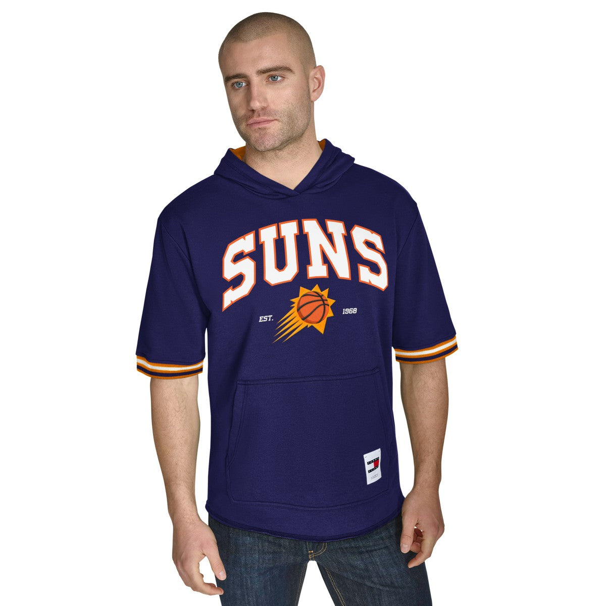 Phoenix Suns Tommy Jeans Paul French Terry Short Sleeve Pullover Hoodie - Purple for sale