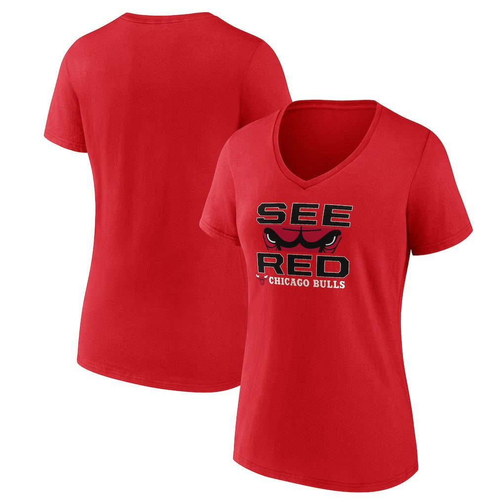 Chicago Bulls Women's Hometown V-Neck T-Shirt sale - Red cheap