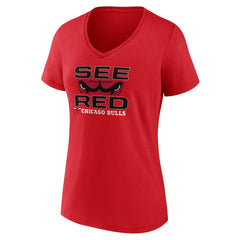 Chicago Bulls Women's Hometown V-Neck T-Shirt sale - Red cheap