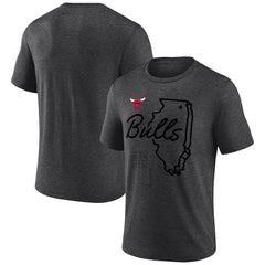 Chicago Bulls Announcer Tri-Blend T-Shirt - Charcoal shop