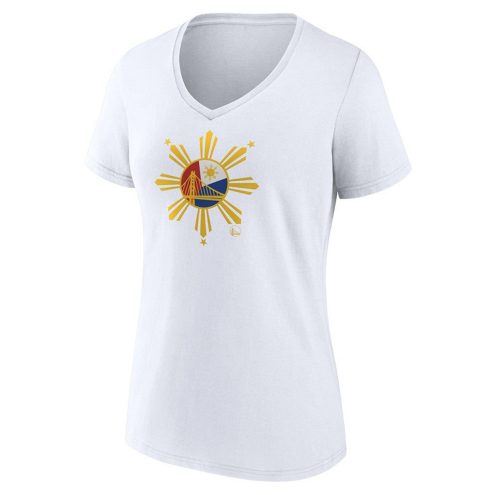 Golden State Warriors Women's Heritage V-Neck T-Shirt sale - White sale