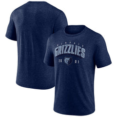 Memphis Grizzlies Backboard Tri-Blend T-Shirt - Navy on sale