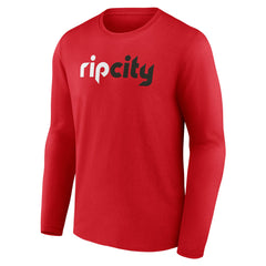 Portland Trail Blazers Alternate Logo Long Sleeve T-Shirt - Red sale