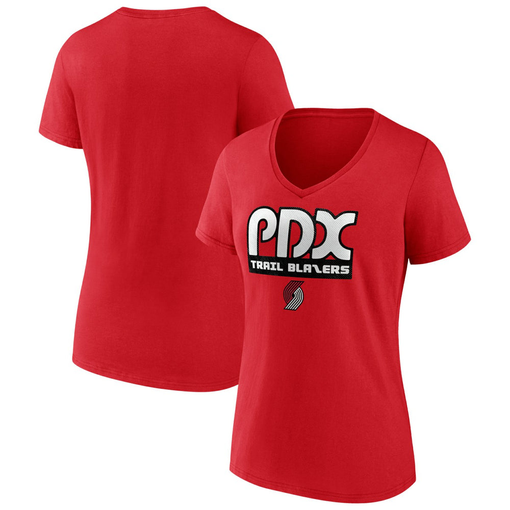Portland Trail Blazers Women's Team Pride V-Neck T-Shirt - Red outlet