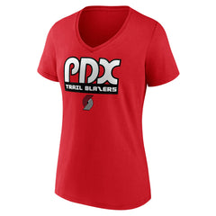 Portland Trail Blazers Women's Team Pride V-Neck T-Shirt - Red outlet