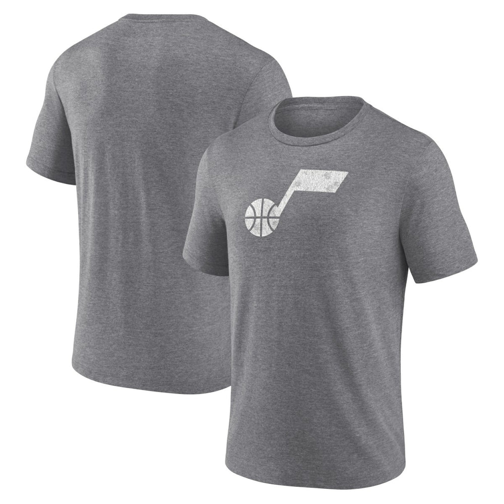Utah Jazz Distressed Tri-Blend T-Shirt - Heather Gray cheap