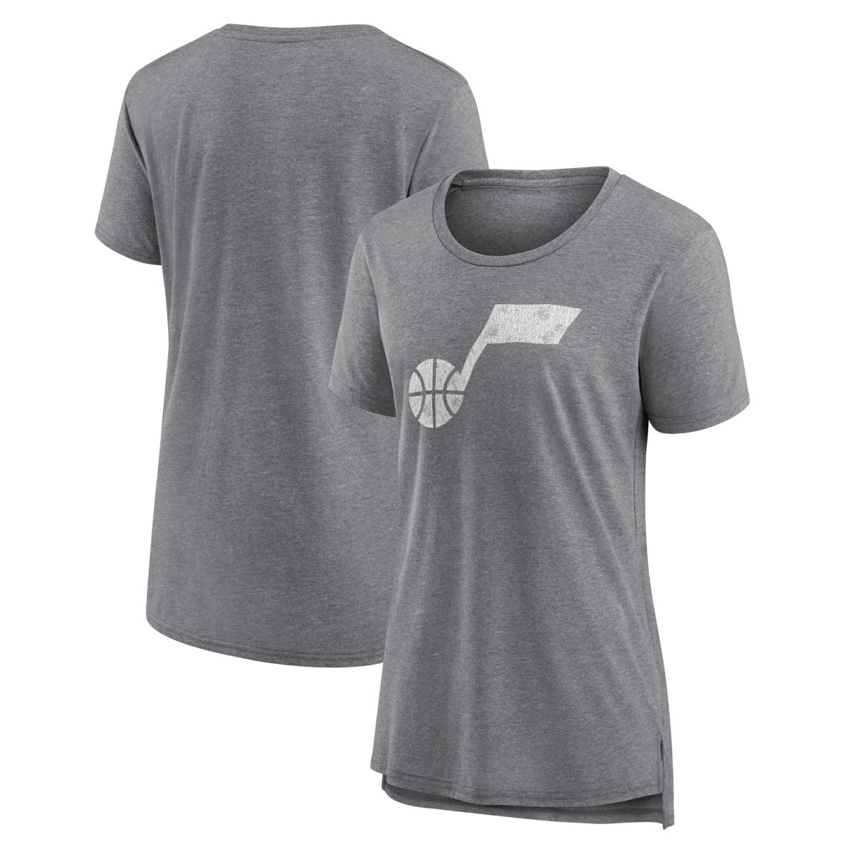 Utah Jazz Women's Distressed Logo Tri-Blend T-Shirt - Gray online